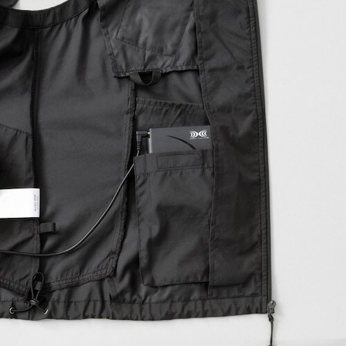 空調服 フード付き空調ベスト ブラック L