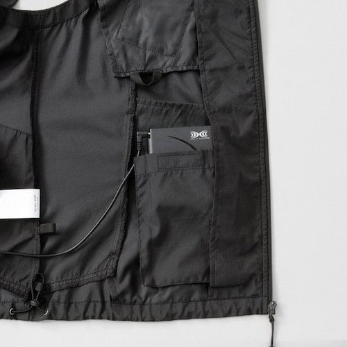 空調服 フード付き空調ベスト ネイビー L