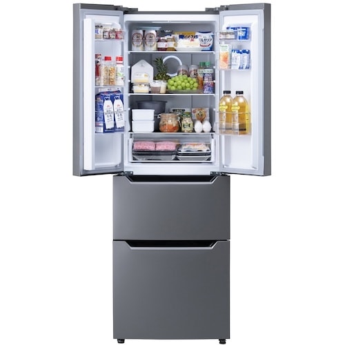 IRIS 574751 冷凍冷蔵庫 320L シル