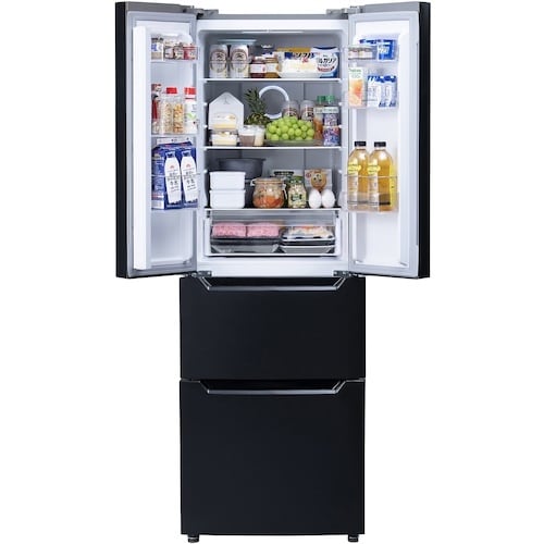 IRIS 574750 冷凍冷蔵庫 320L ブラ