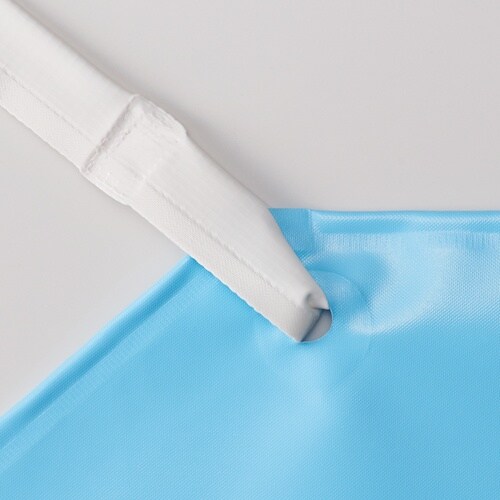 船橋 ウレタンシームレスエプロン 胸 ブルー LL