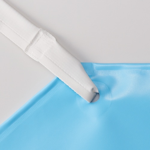 船橋 ウレタンシームレスエプロン 胸 ブルー Lサ