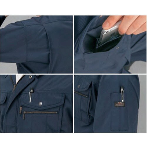 CHUSAN 長袖ブルゾン シルバー M