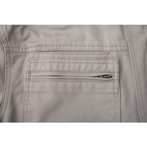 CHUSAN 綿100%長袖ブルゾン ブルーグレー