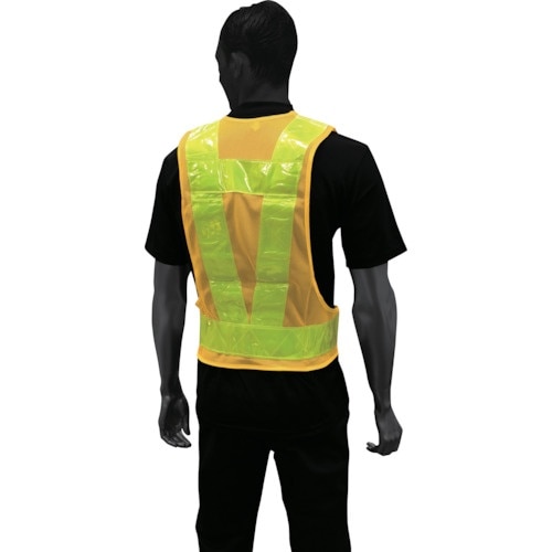 CHUSAN 反射安全ベスト 紺×黄色 XL