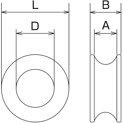 水本 ステンレス 丸シンブル 使用ロープ径6mm