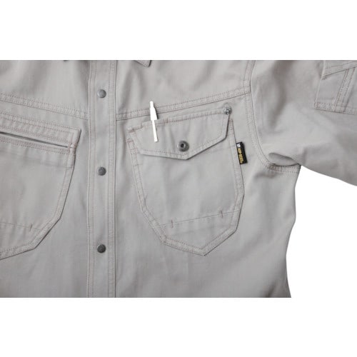 CHUSAN 綿100%長袖シャツ アースグリーン