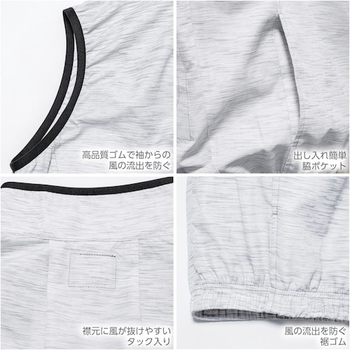 HOOH 快適ウェア ベスト L スラブブラック