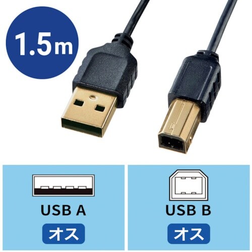 SANWA 極細USBケーブル