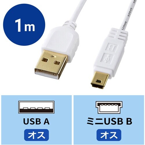 SANWA 極細ミニUSBケーブル