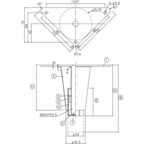 SUGICO アジャスト脚 三角座 TO−125−