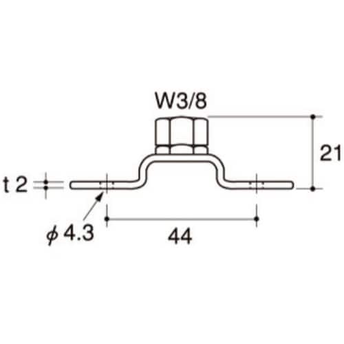 DAIDOHANT ネジ込みT足 (木下地) (W