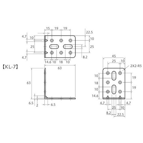 YAHATA 補助金具 黒 KL−7