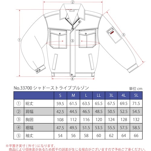 TEAGLES シャドーストライプブルゾン(背裏風