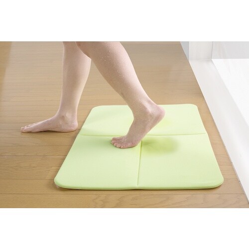 サンコー 吸水一番バスマット グリーン