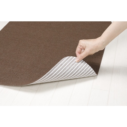 サンコー おくだけズレなーいトイレマット無地 ブラ