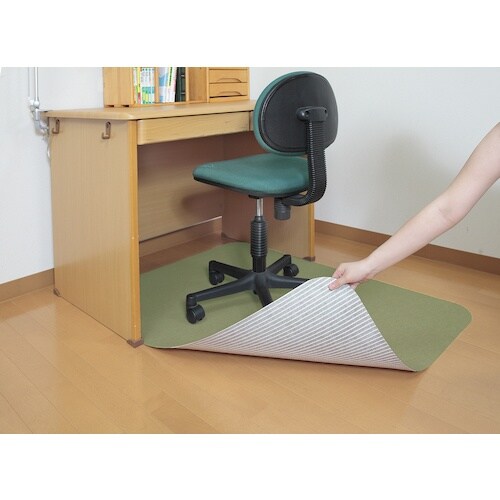 サンコー デスク足元マット グリーン
