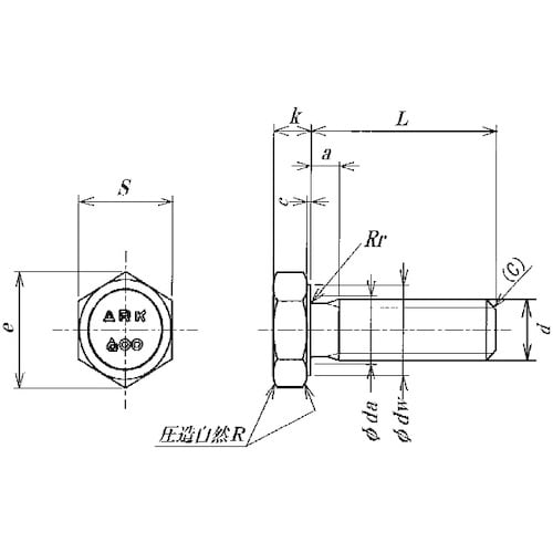 コノエ ARK600 高強度六角ボルト 白色アルマ