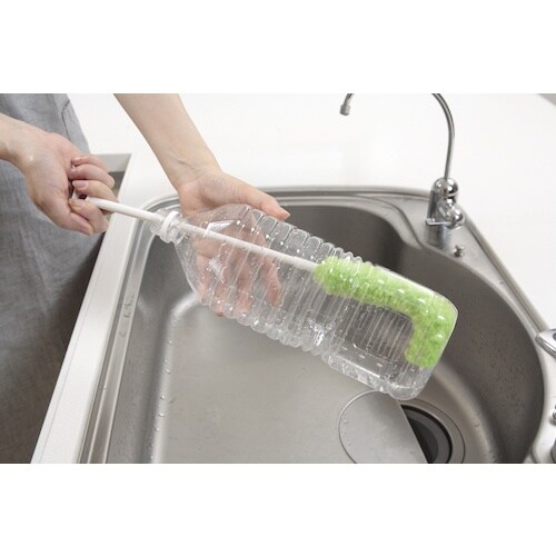 サンコー ピカピカ細口ボトル洗い グリーン