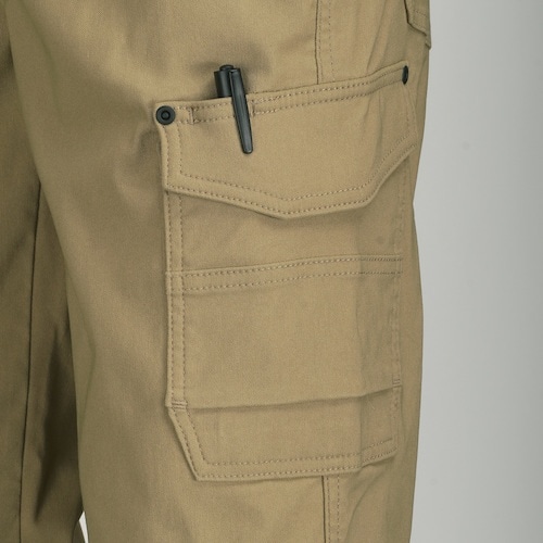 カジメイク 激ラクストレッチ防寒パンツ ダークグリ