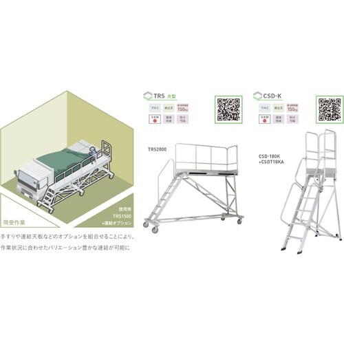アルインコ 作業台 CSD−K 踏桟ピッチH300