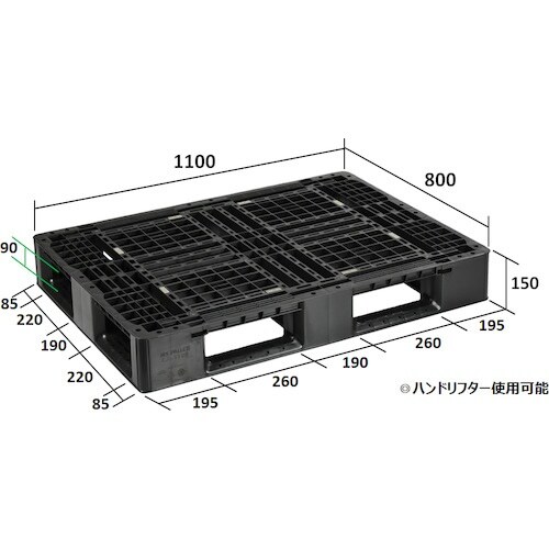 NPC プラスチックパレットLA−1108RR 片