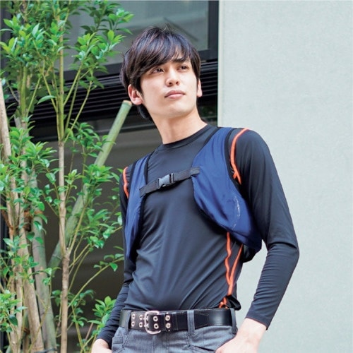 岡潮 総メッシュクールベスト 紺メッシュ