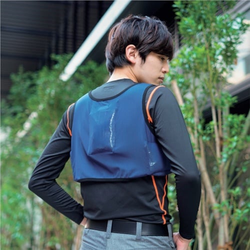 岡潮 総メッシュクールベスト 紺メッシュ