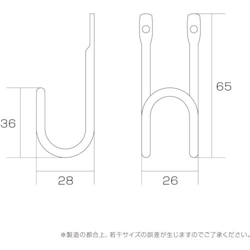 WAKI J型フック 白