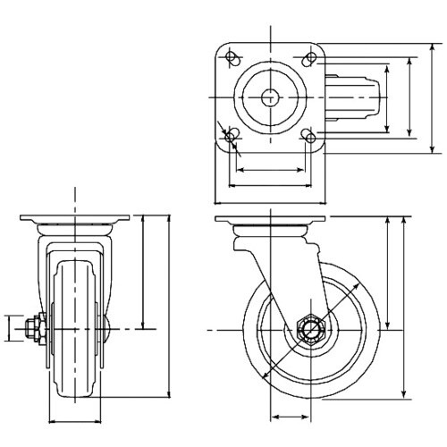 イノアック 牽引台車及び汚れ対策用キャスター アル