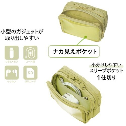 PLUS 428743)ナカ見えガジェットポーチS