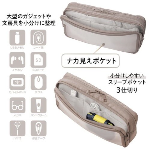 PLUS 428761)ナカ見えガジェットポーチL