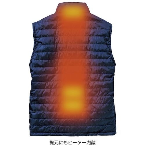 HOOH ヒートベスト(立衿) S ネイビー