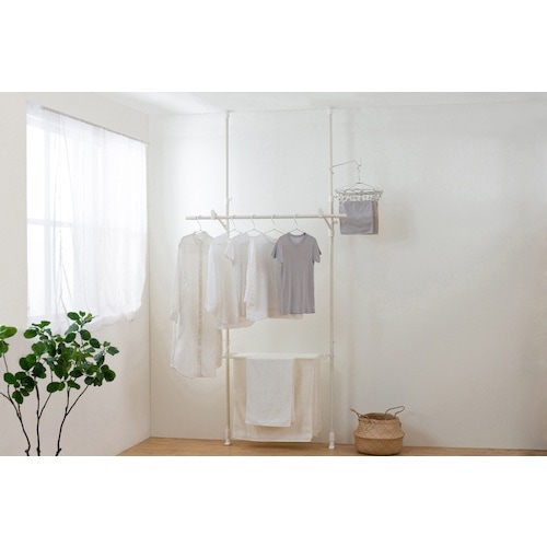 IRIS 296326 つっぱり物干し 2本タイプ