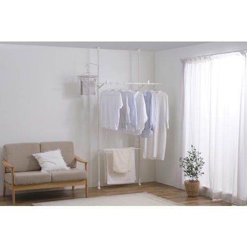 IRIS 296326 つっぱり物干し 2本タイプ