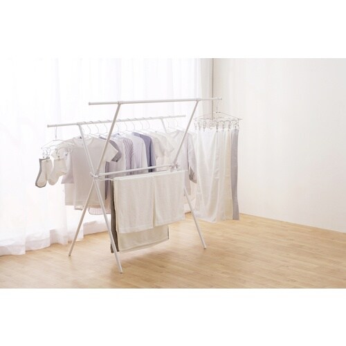 IRIS 100970 簡単スタイル物干し ホワイ