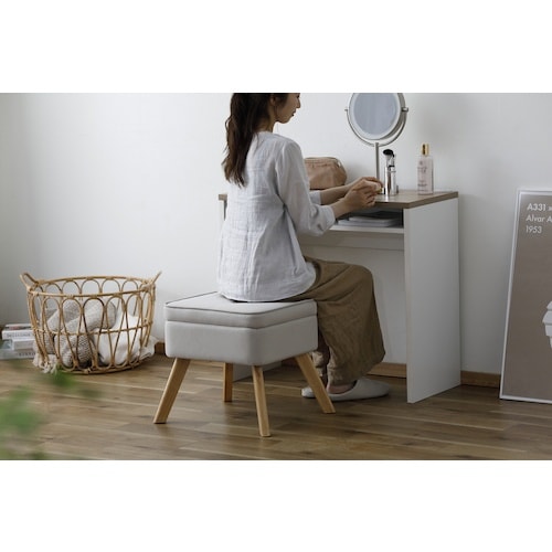 IRIS 102078 収納付きオットマン アイボ