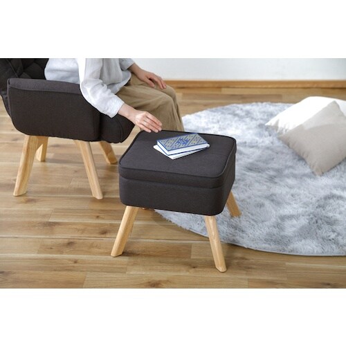 IRIS 102076 収納付きオットマン ブラウ