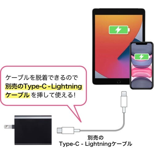 SANWA USB PD対応AC充電器(PD45W