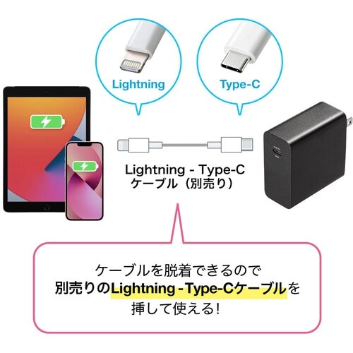 SANWA USB PD対応AC充電器(PD65W