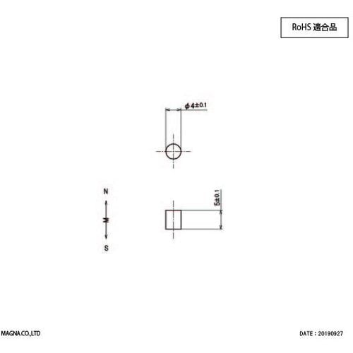 MAGNA ネオジム磁石 丸型 4φ×5