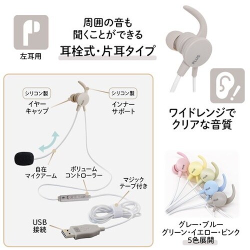 PLUS 428821)ケイタイする小型ヘッドセッ