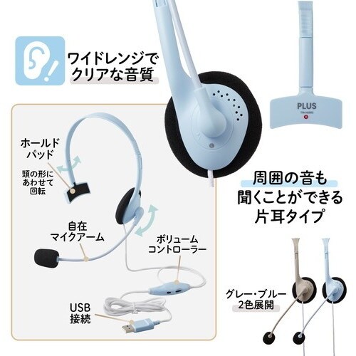 PLUS 428812)片ミミ快適ヘッドセットTW