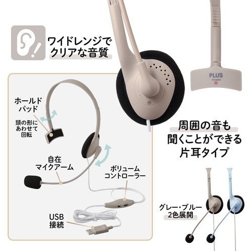 PLUS 428811)片ミミ快適ヘッドセットTW