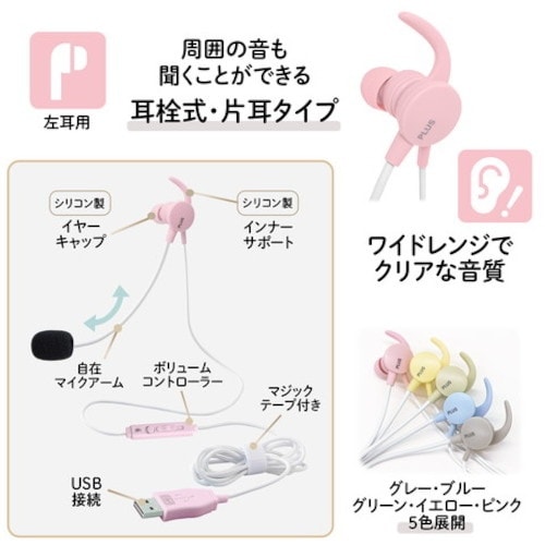 PLUS 428825)ケイタイする小型ヘッドセッ