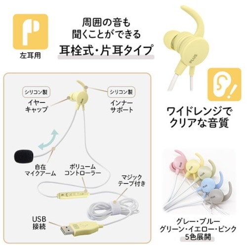 PLUS 428824)ケイタイする小型ヘッドセッ