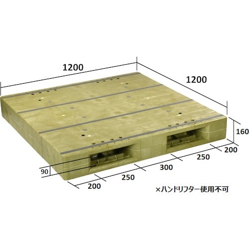NPC プラスチックパレットPBー1212E 両面