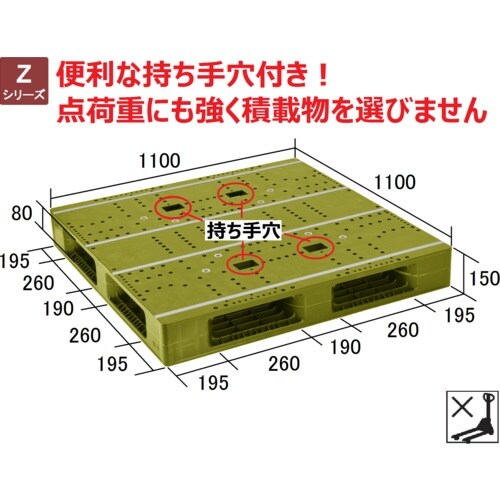 NPC プラスチックパレット ZFR−1111E