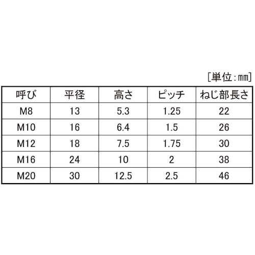 SUNCO A2−70 呼び径六角ボルト 16X
