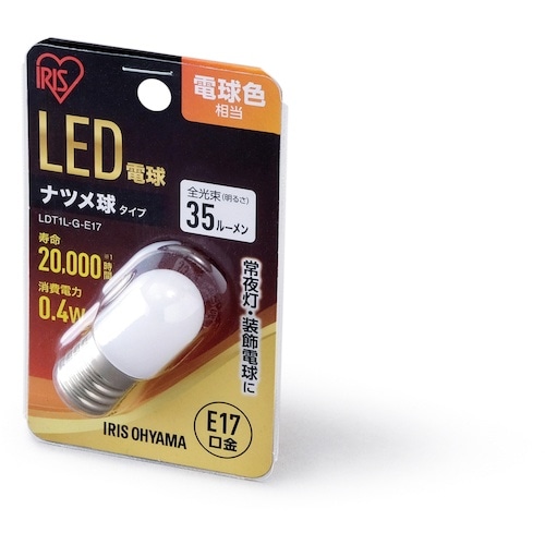 IRIS 521508 ナツメ球 E17 電球色